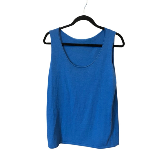 Eileen Fisher Cardigan Set Merino Wool Vest Sweater Light Blue, Size L - Picture 5 of 10